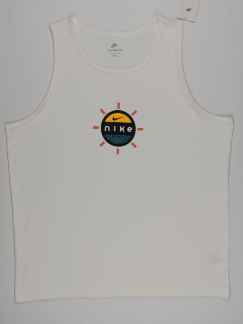 Nike Sportswear Tank Top Men's Size Medium White Sunshine Graphic Logo